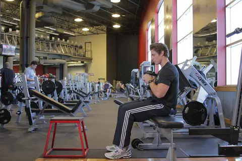 Dumbbell Seated Box Jump
