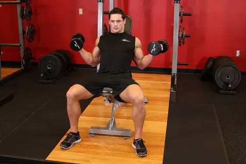 Incline Inner Biceps Curl — end position