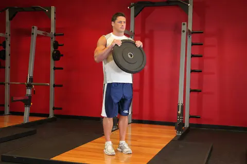 Reverse Plate Curls — end position