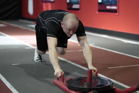 Sled Push — end position