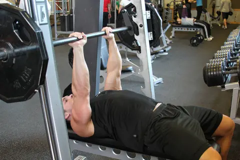 Smith Machine Close-Grip Bench Press — end position