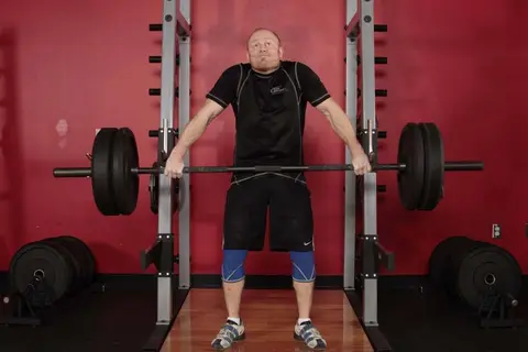 Snatch Shrug — end position